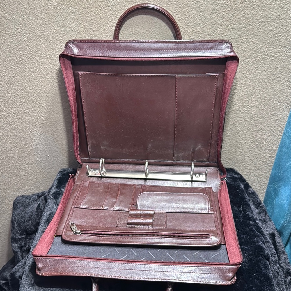 Vintage Samsonite Brown Leather Briefcase - Picture 3 of 4
